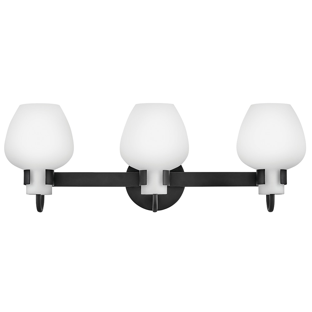 Hinkley 50953BK Sylvie 24-in 3 -Light Satin Black Transitional Vanity light