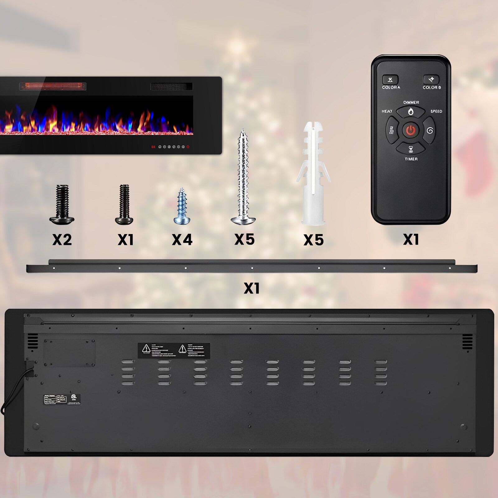 COWSAR LSFPC3-68 Electric-Fireplaces - View #7