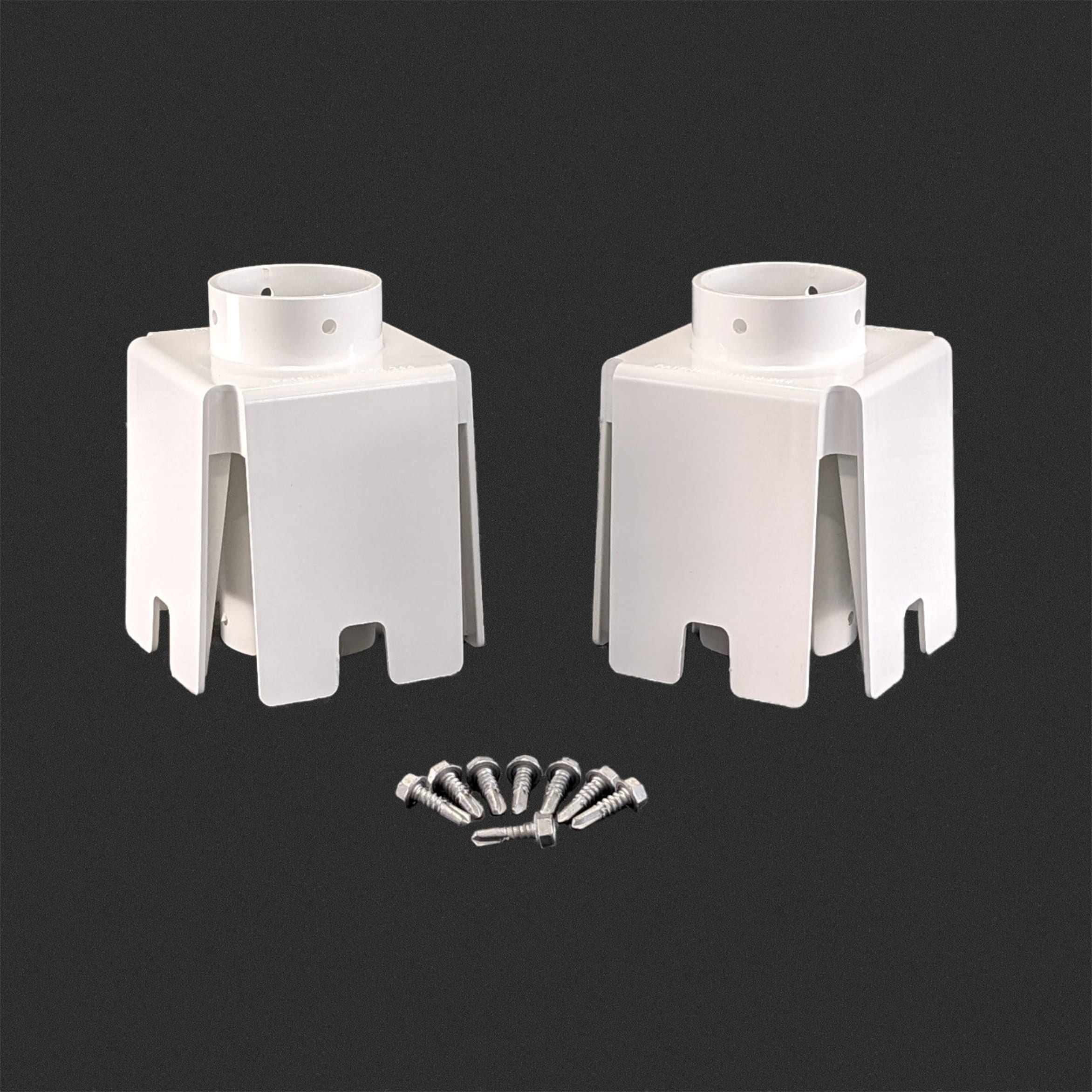 The Rook White PVC For Vinyl Fence 2-Pack In The Fence Hardware, Parts ...