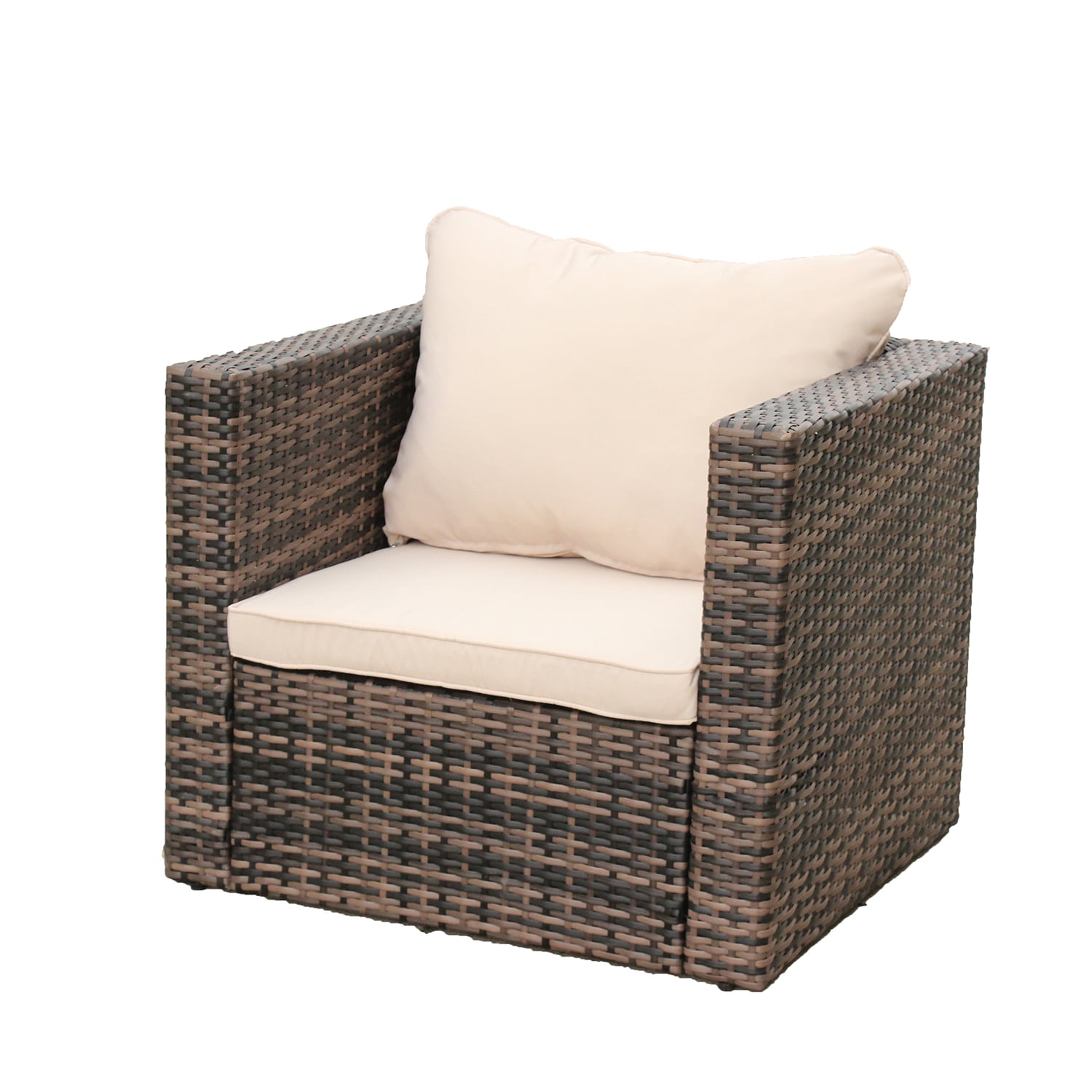 SINOFURN 4 Pieces Rattan Patio Furniture Set Brown At Lowes.com