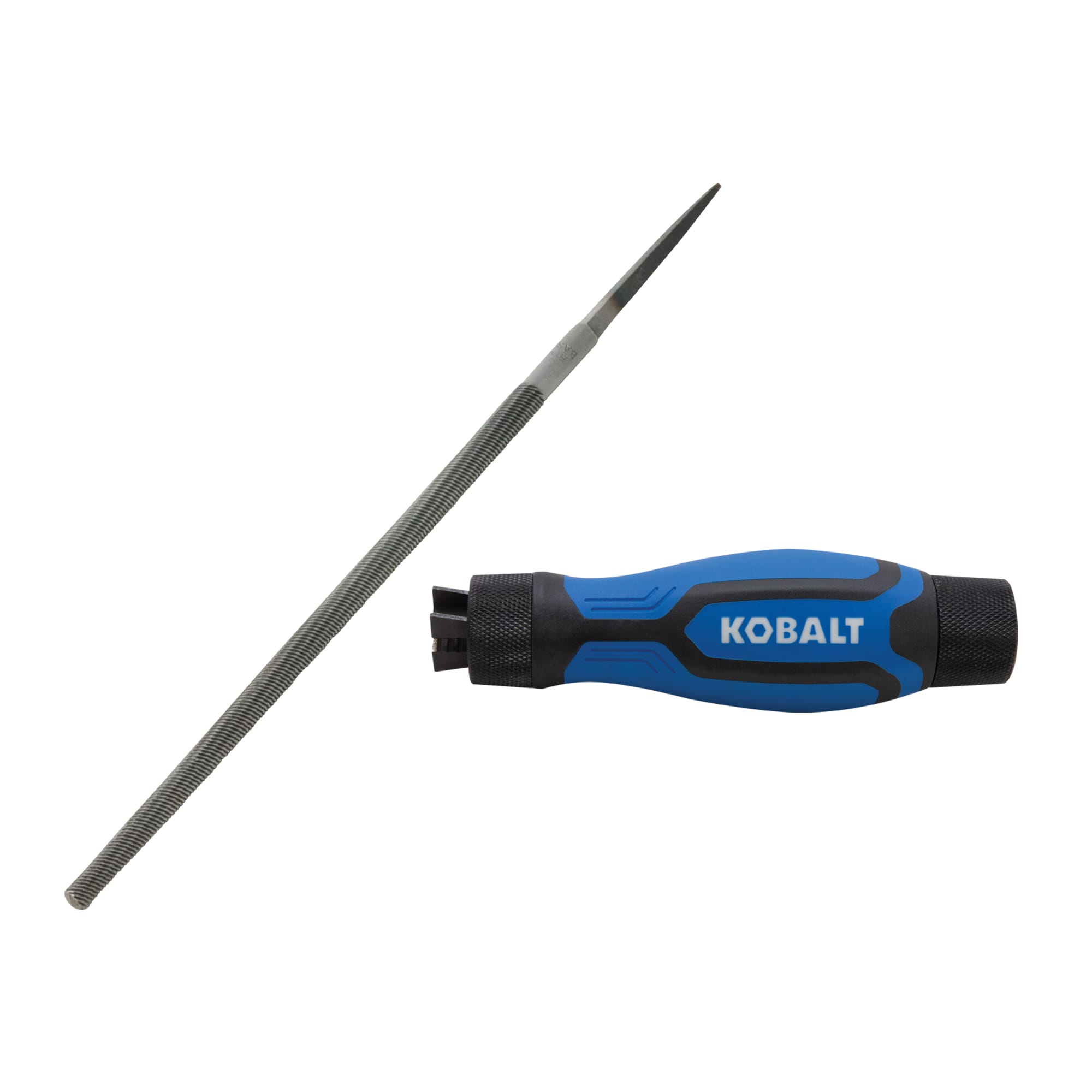 Kobalt 6-in. Round Double-cut Bastard File with File Handle File