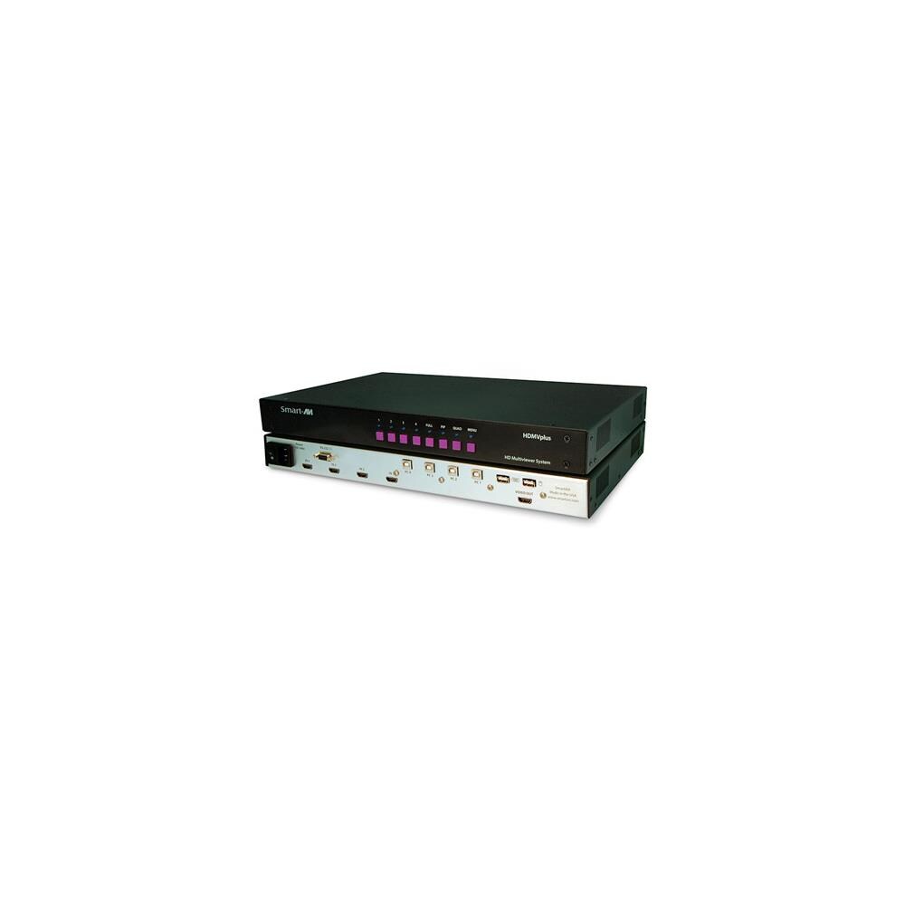  TCNCD348344 Smart-AVI SAVI-SM-HDMVPLUS 4-Port HDMI or USB Multiviewer and KVM Switch