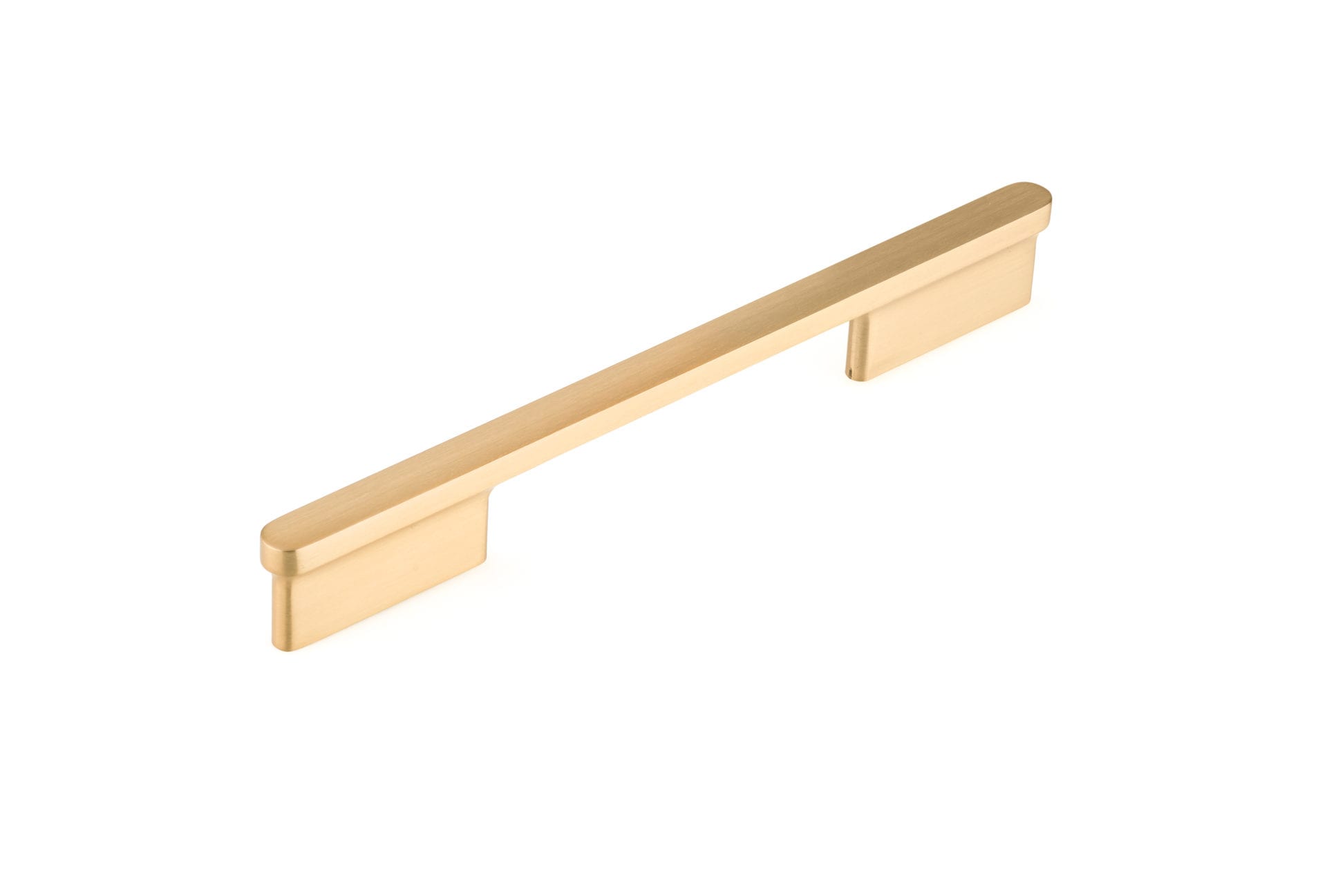 Richelieu 8636160165 6-5/16-in , 160mm Center to Center Brushed Gold Rectangular Handle