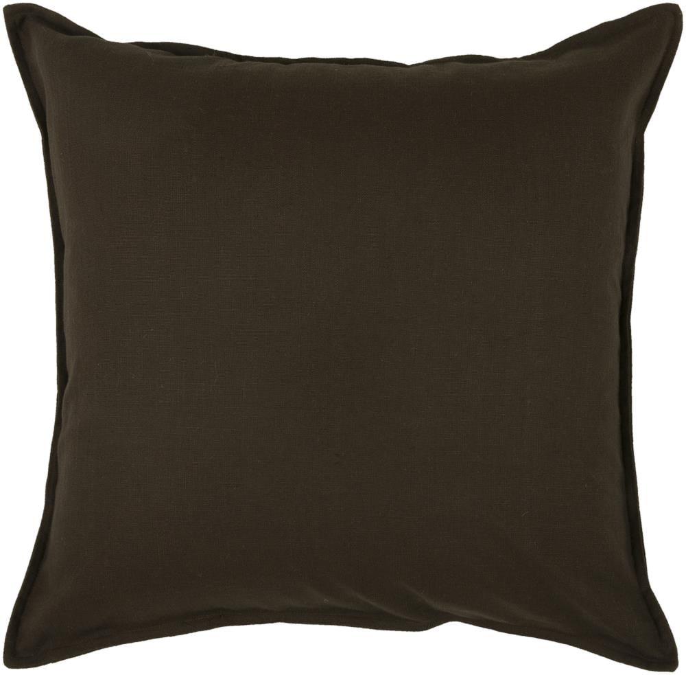 Rizzy Home T03427 Poly filled pillow 20-in x 20-in Brown Square Indoor Decorative Pillow