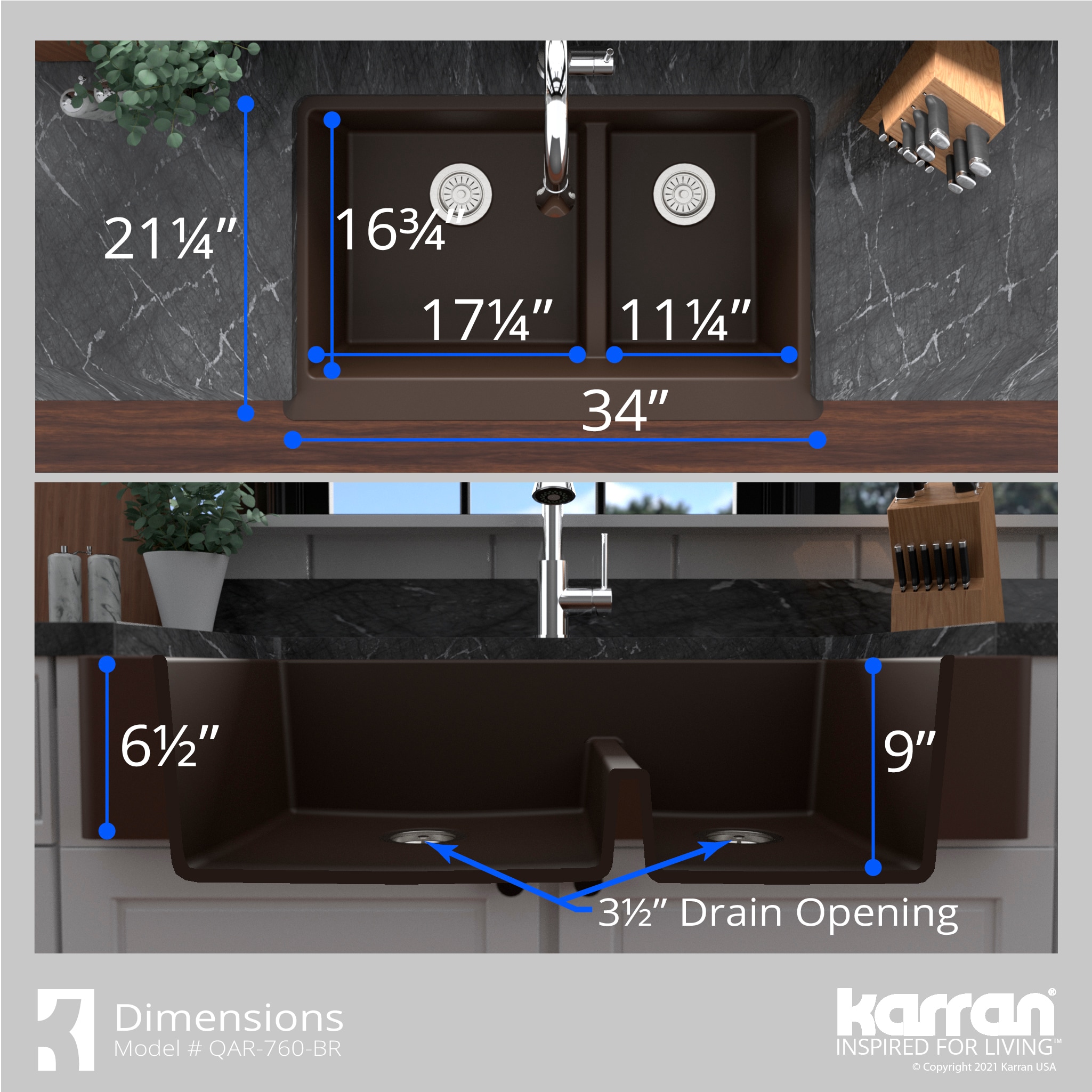 Karran QAR-760-BR-PK1 Kitchen-Sinks - View #8