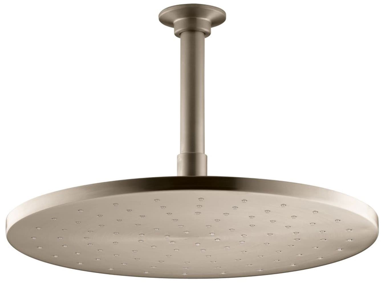 KOHLER 13690-BV Traditional 1.0 -Spray Vibrant brushed bronze 12.0000-in Round Fixed Rain Shower Head 2.5 GPM