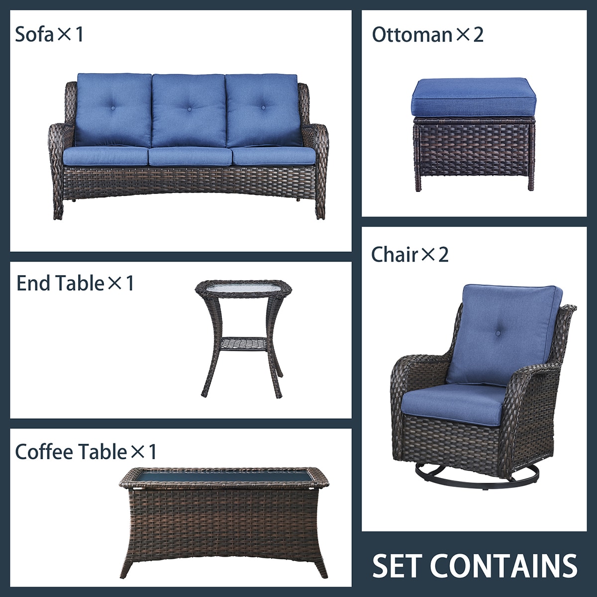 Rilyson FS023013014018025-1 Patio-Conversation-Sets - View #4