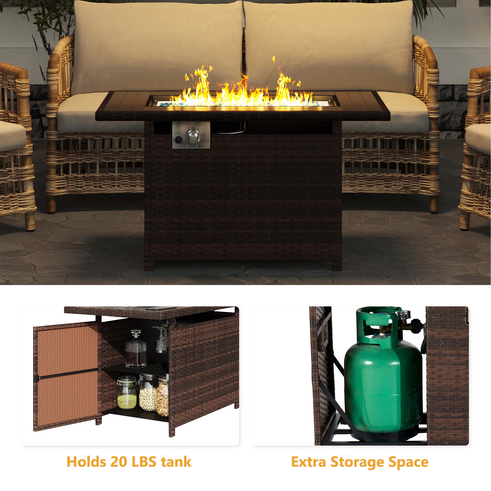 AOXUN G25005BR-1 Outdoor-Gas-Firepits - View #5
