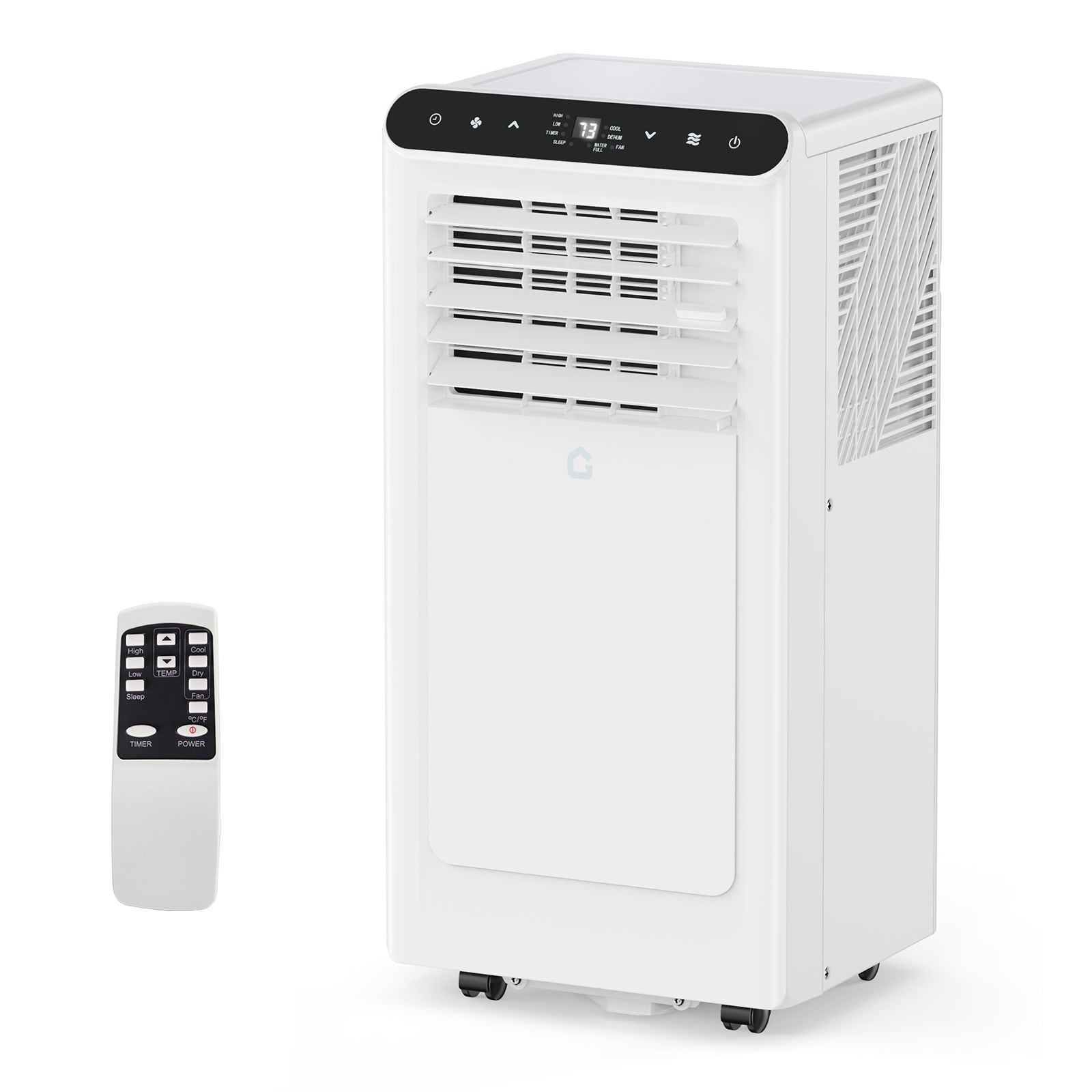 Idealhouse 8000 BTU Portable Air Conditioner 3 in 1 AC Unit with Fan Dehumidifier Cools Up to 350 Sq Ft Remote 24H Timer Auto Swing Quiet for Bedroom Living Room Office Black