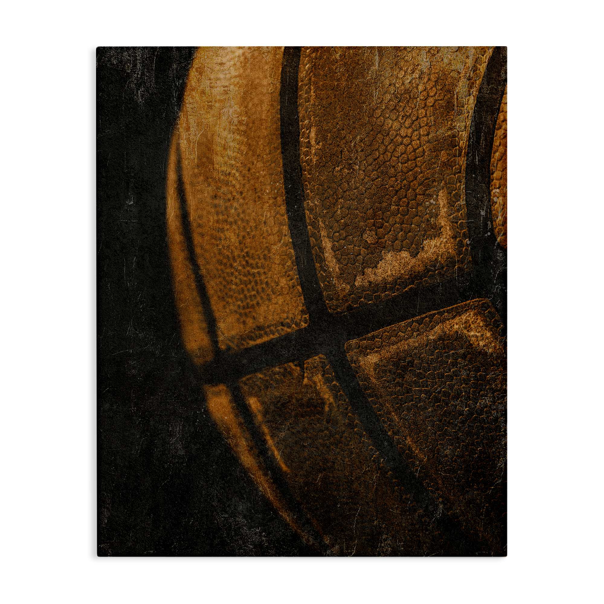 Stupell Industries BS-088-CN-36X48 Vintage Basketball Close Up Canvas Wall Art By Kim Allen 36 x 48