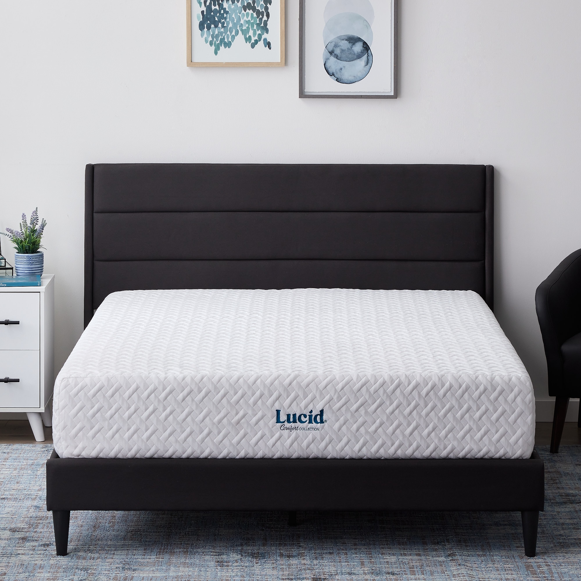 LUCID Comfort Collection 12-in Full Memory Foam Mattress in a Box