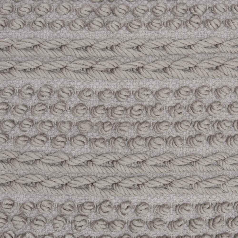 18" Light Gray Woven Striped Cotton Throw Pillow