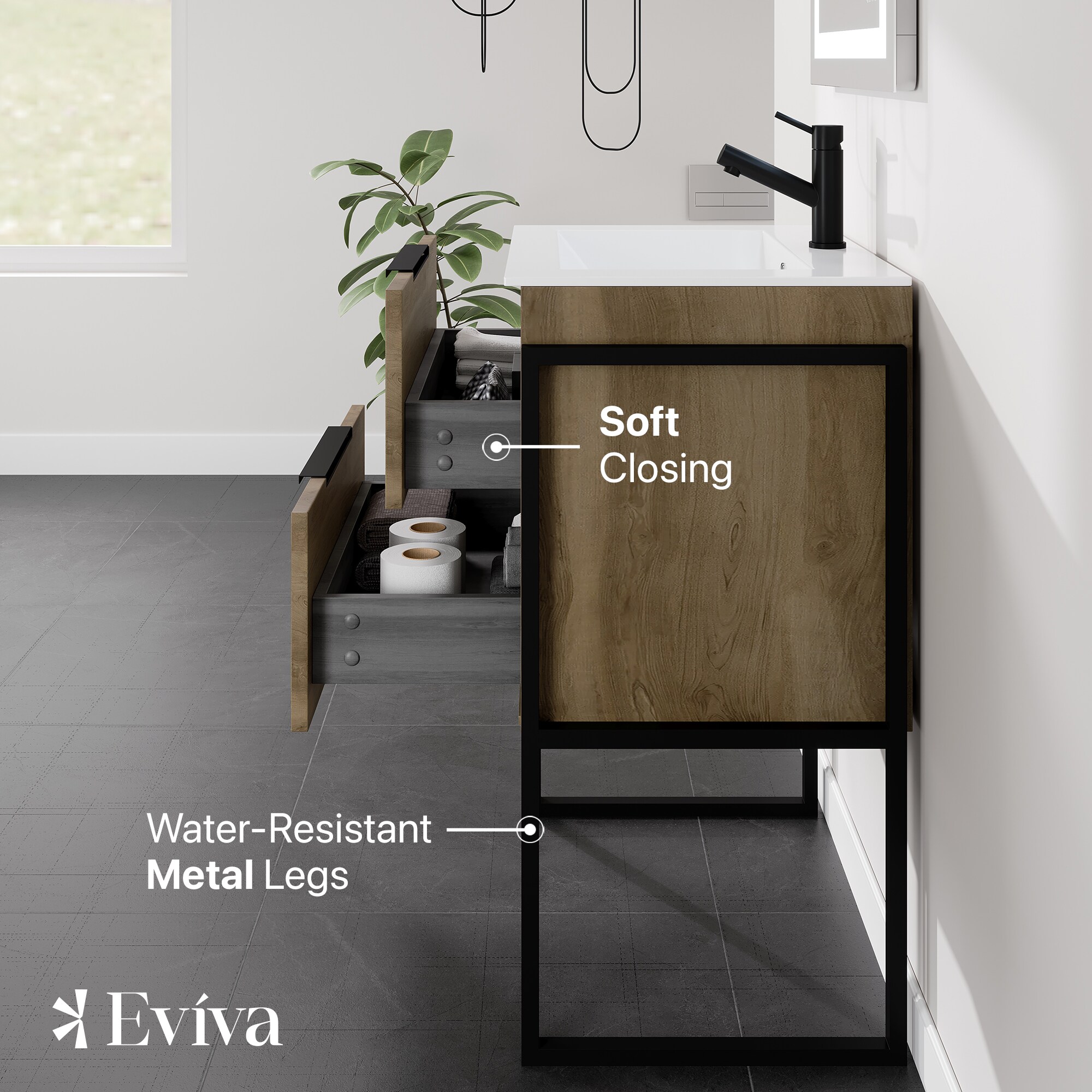 Eviva EVVN523-24NOK/LEGS Bath-Vanity-Combo - View #8