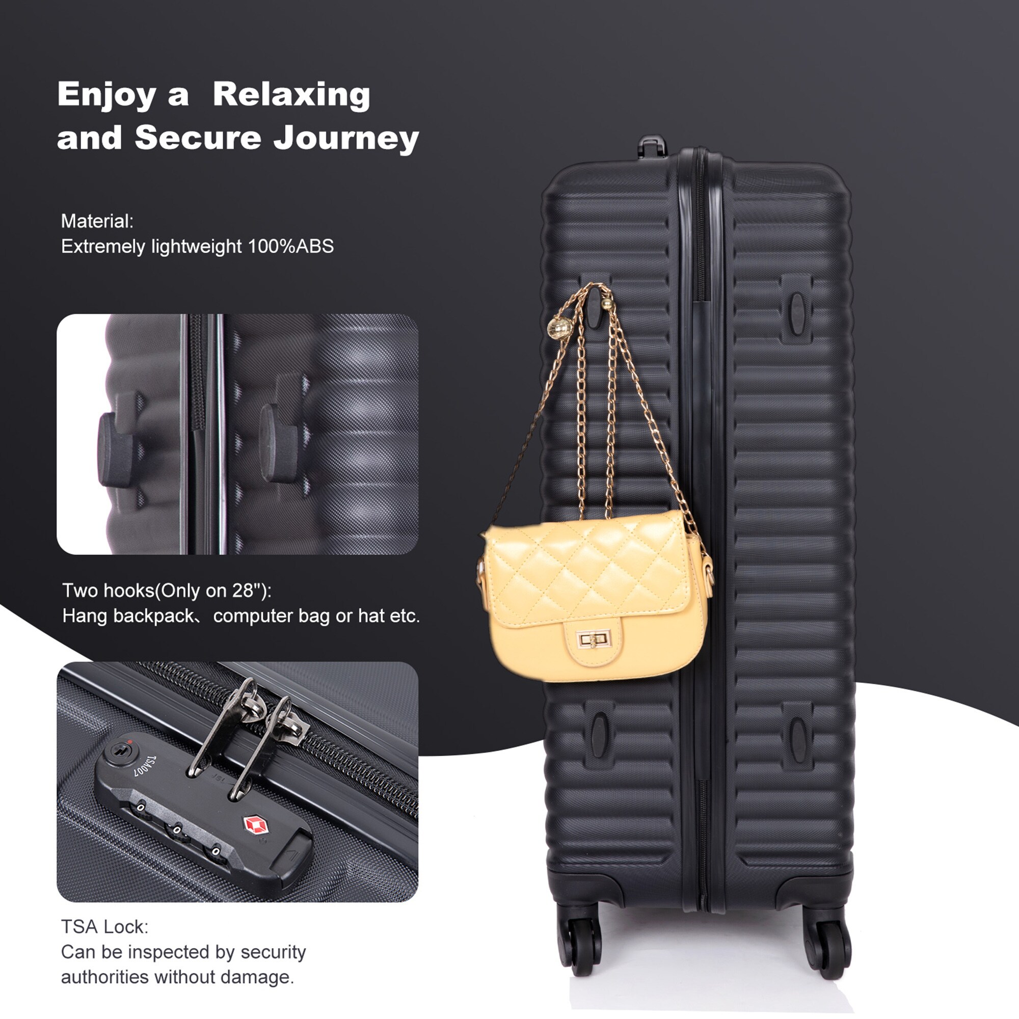 SINOFURN SYD9400013BK Luggage-And-Luggage-Sets - View #16