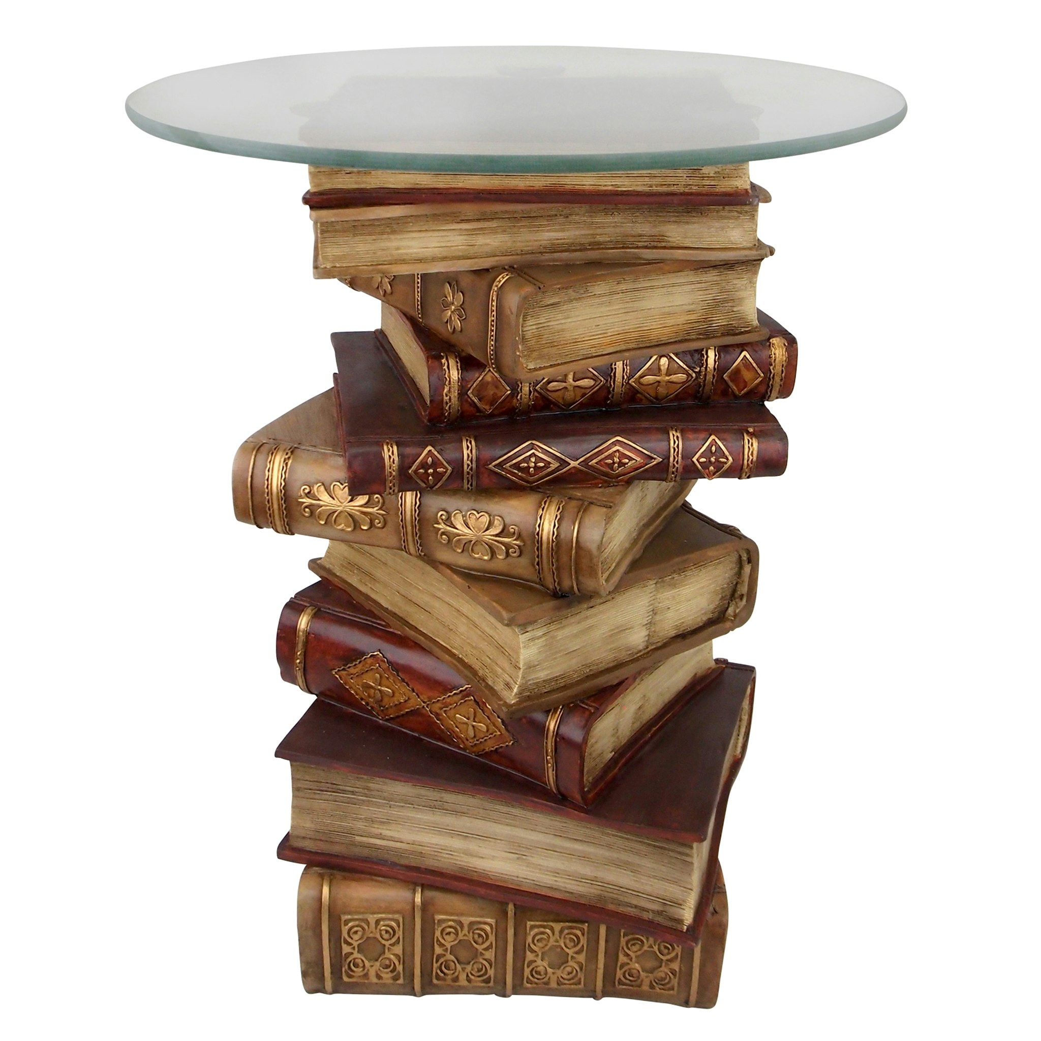 Design Toscano NG32069 16-in W x 21-in H Full Color Glass Round Craftsman End Table Assembly Required