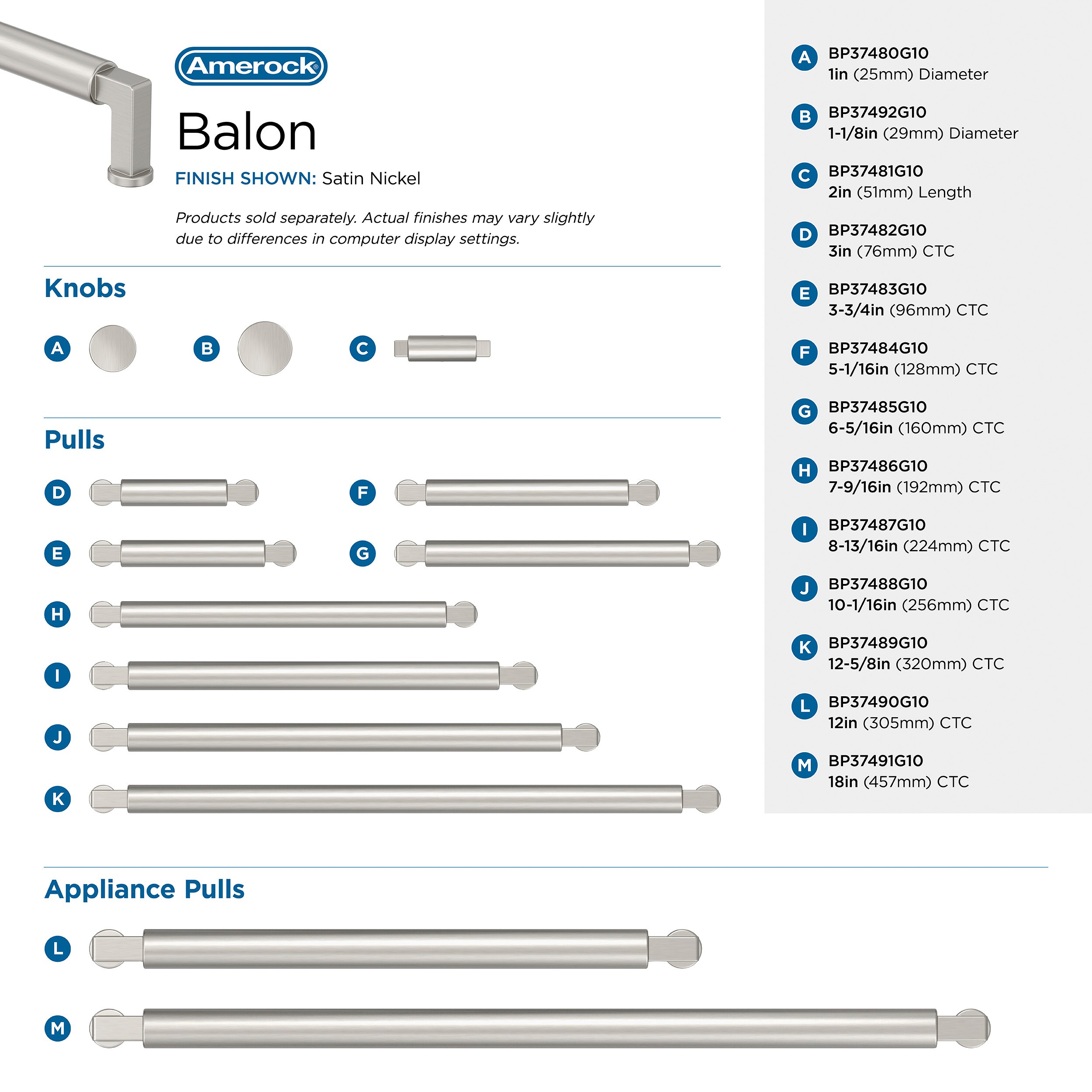 Amerock BP37491G10 Cabinet-Pulls - View #8