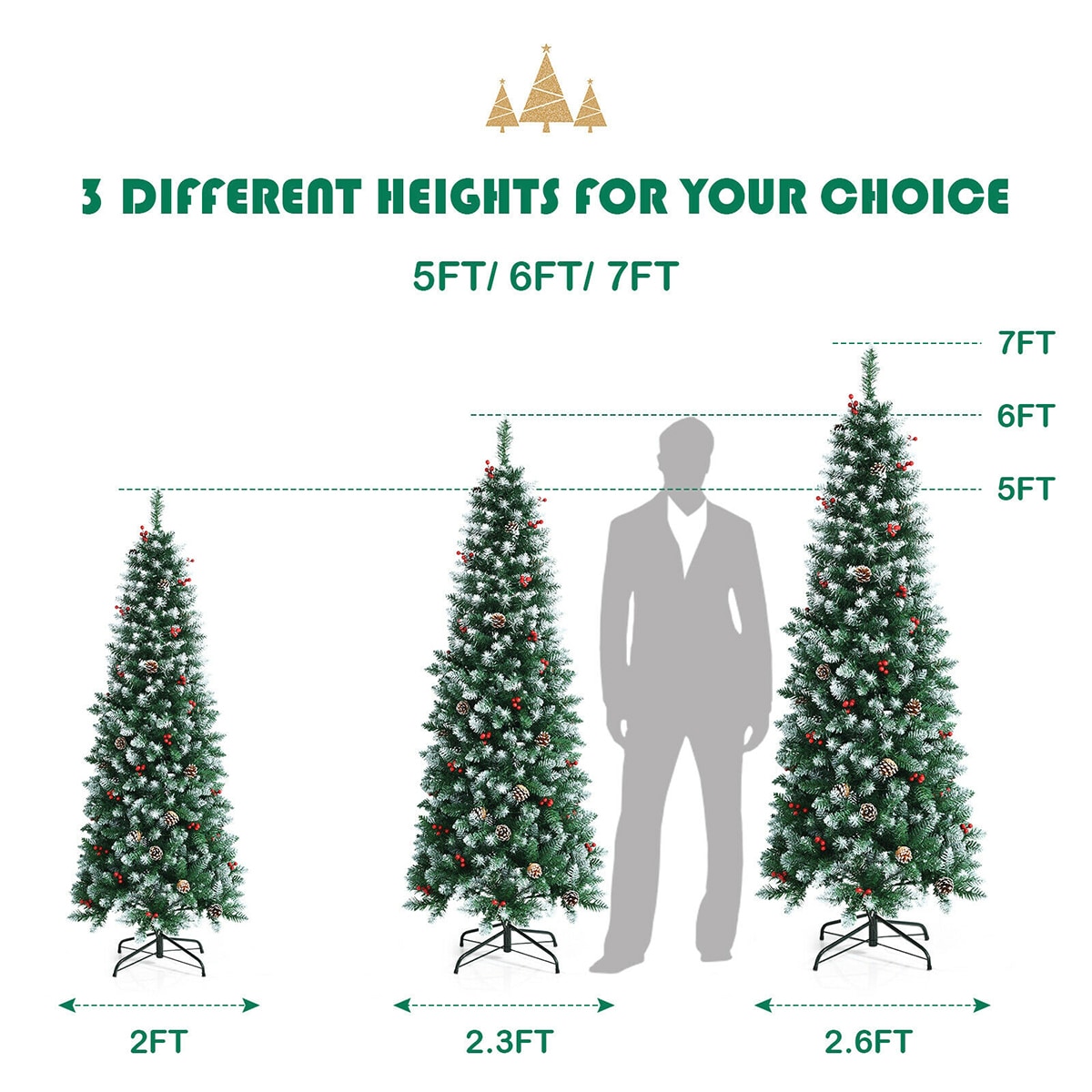 Forclover HYC-CM443 Artificial-Christmas-Trees - View #2
