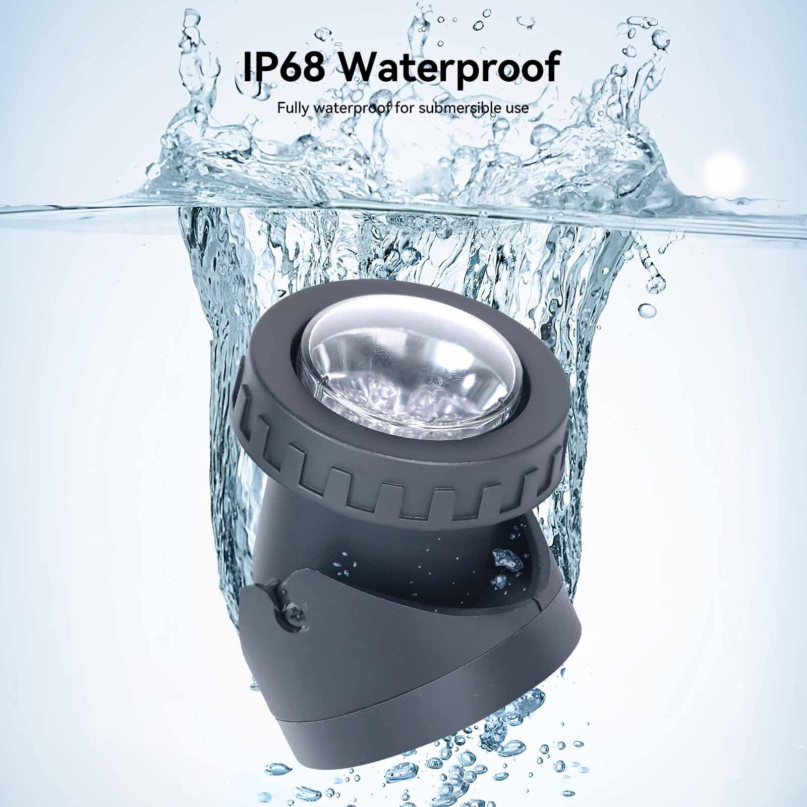 Aoibox 8 Light IP68 Submersible LED Pond Fountain Spotlight Set 16 ...