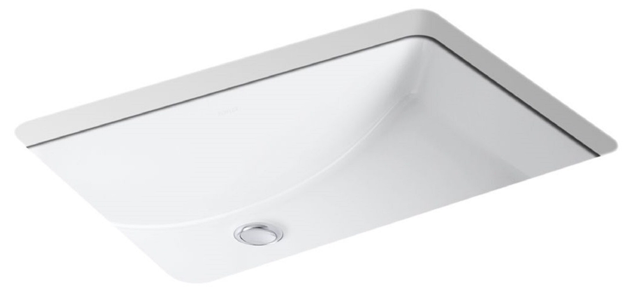 KOHLER White Undermount Rectangular Modern Bathroom Sink 23 25 In X 16   64501276 