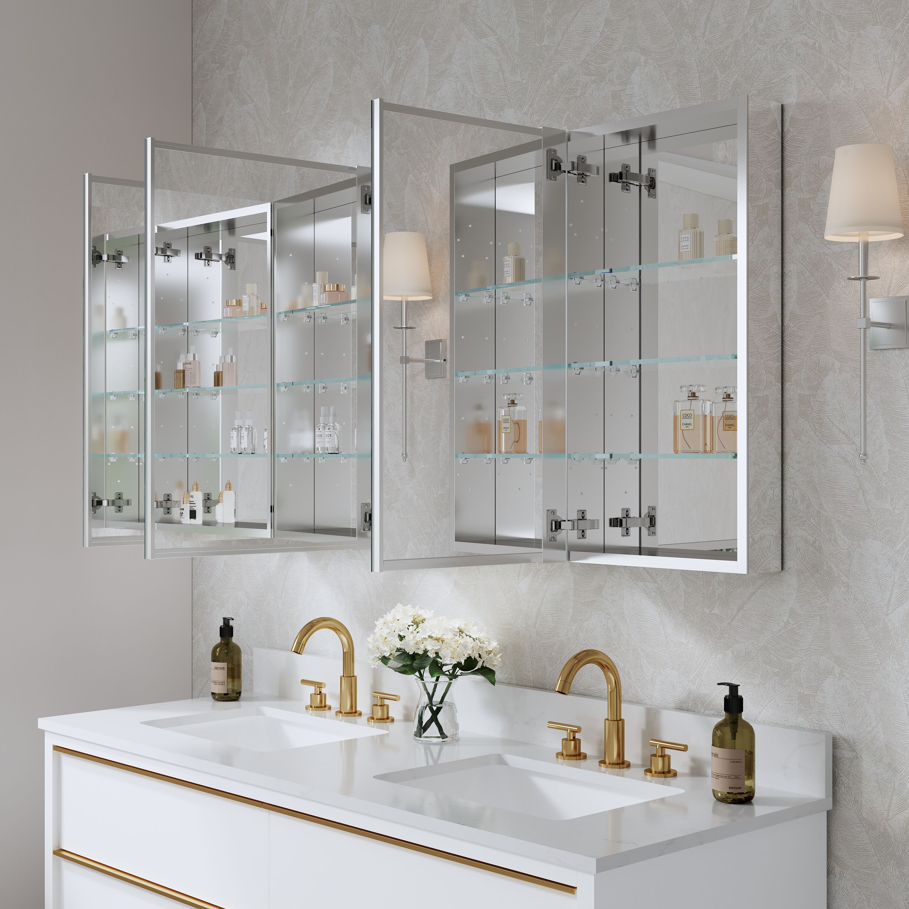 WELLFOR EXM-7236JTFL Bathroom-Medicine-Cabinets - View #3