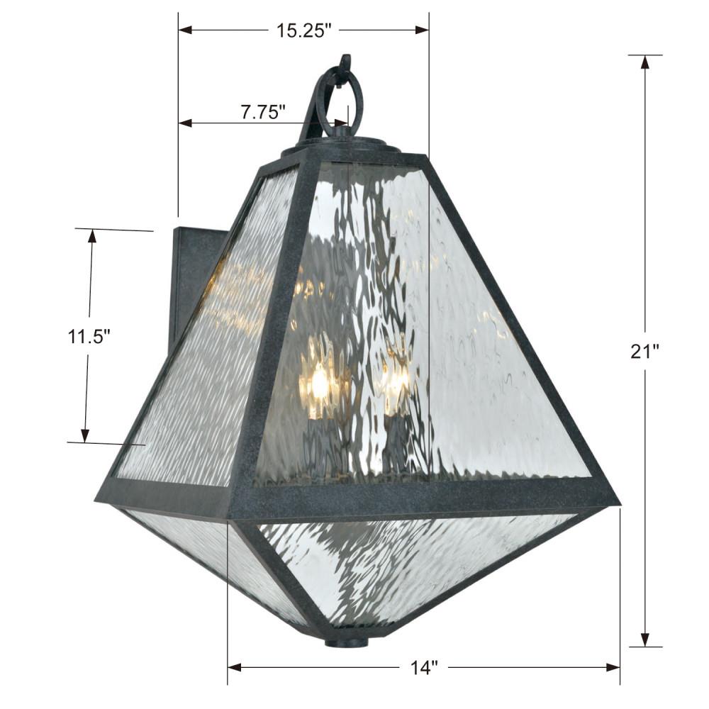 Crystorama GLA-9702-WT-BC Outdoor-Wall-Lighting - View #4