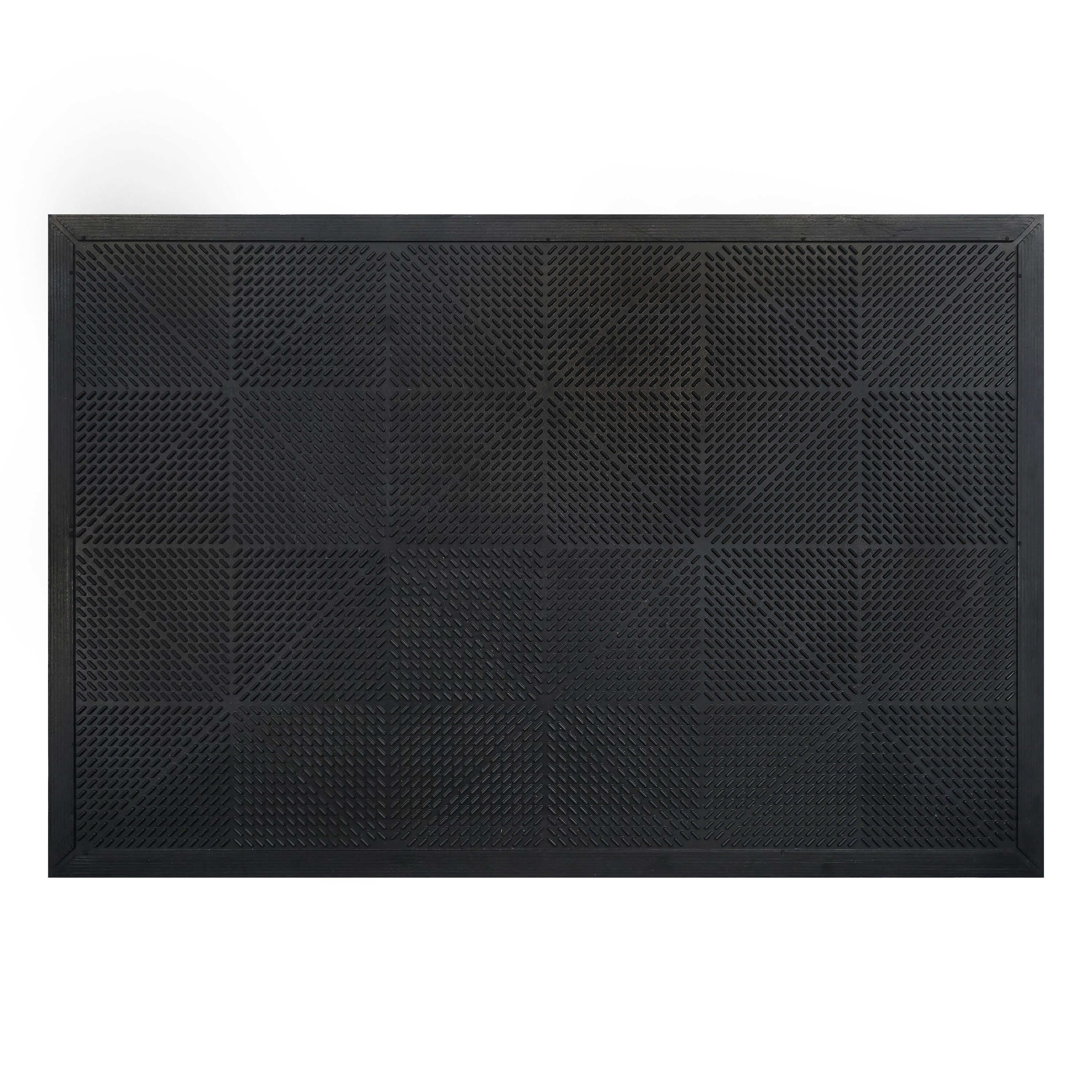 Callowaymills 113280305 36-in x 60-in Diamond Ridge Scraper Rubber Non-Slip Grip Indoor or outdoor Decorative Home Door Mat