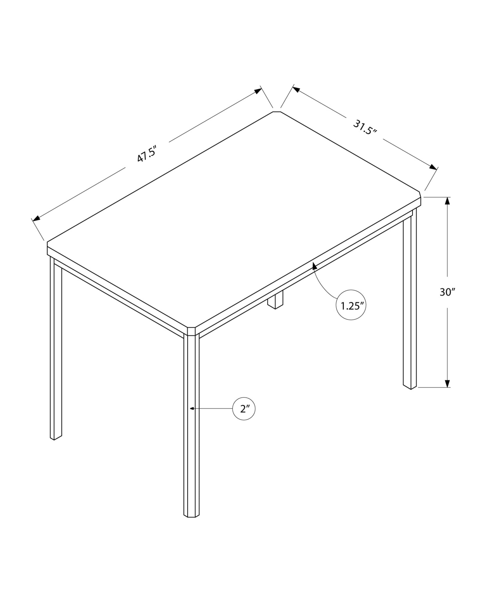 Monarch Specialties I 1042 Dining-Tables - View #4