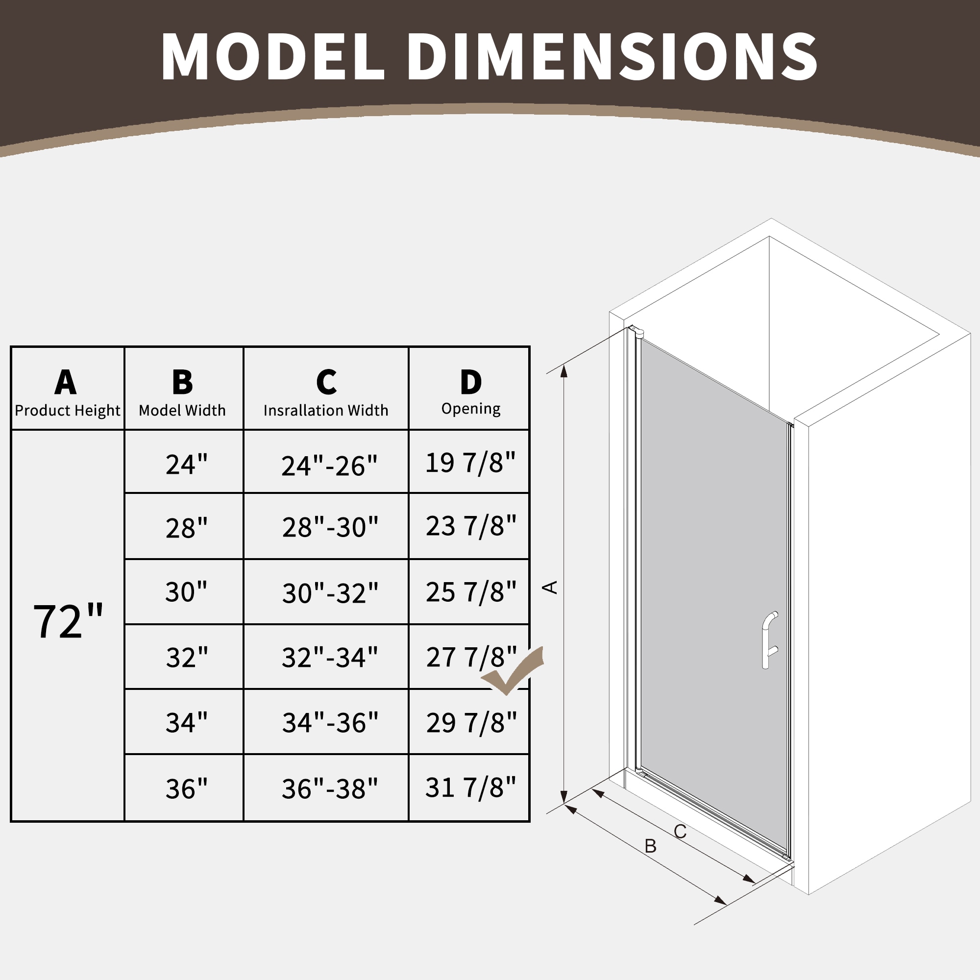 WELLFOR GTLSBWH04 Shower-Doors - View #6