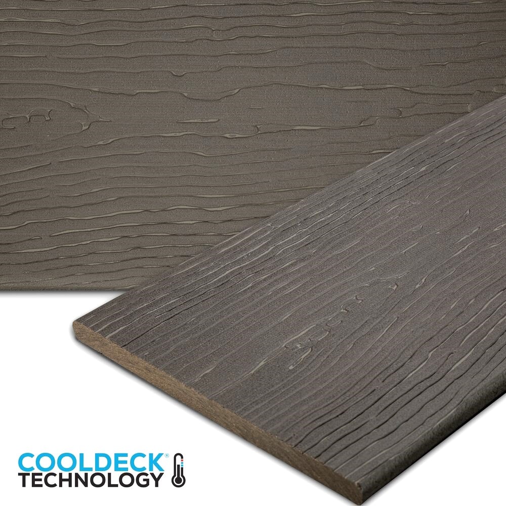 MoistureShield 13550642 Vision 1/2-in x 12-in x 12-ft Composite CoolDeck Cathedral Stone Fascia trim