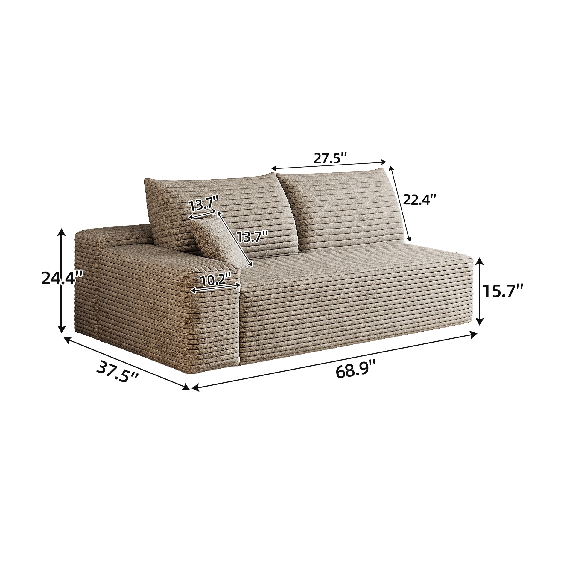 Tinyhomie LW-Y-OR-9266 Sofas-Loveseats - View #4
