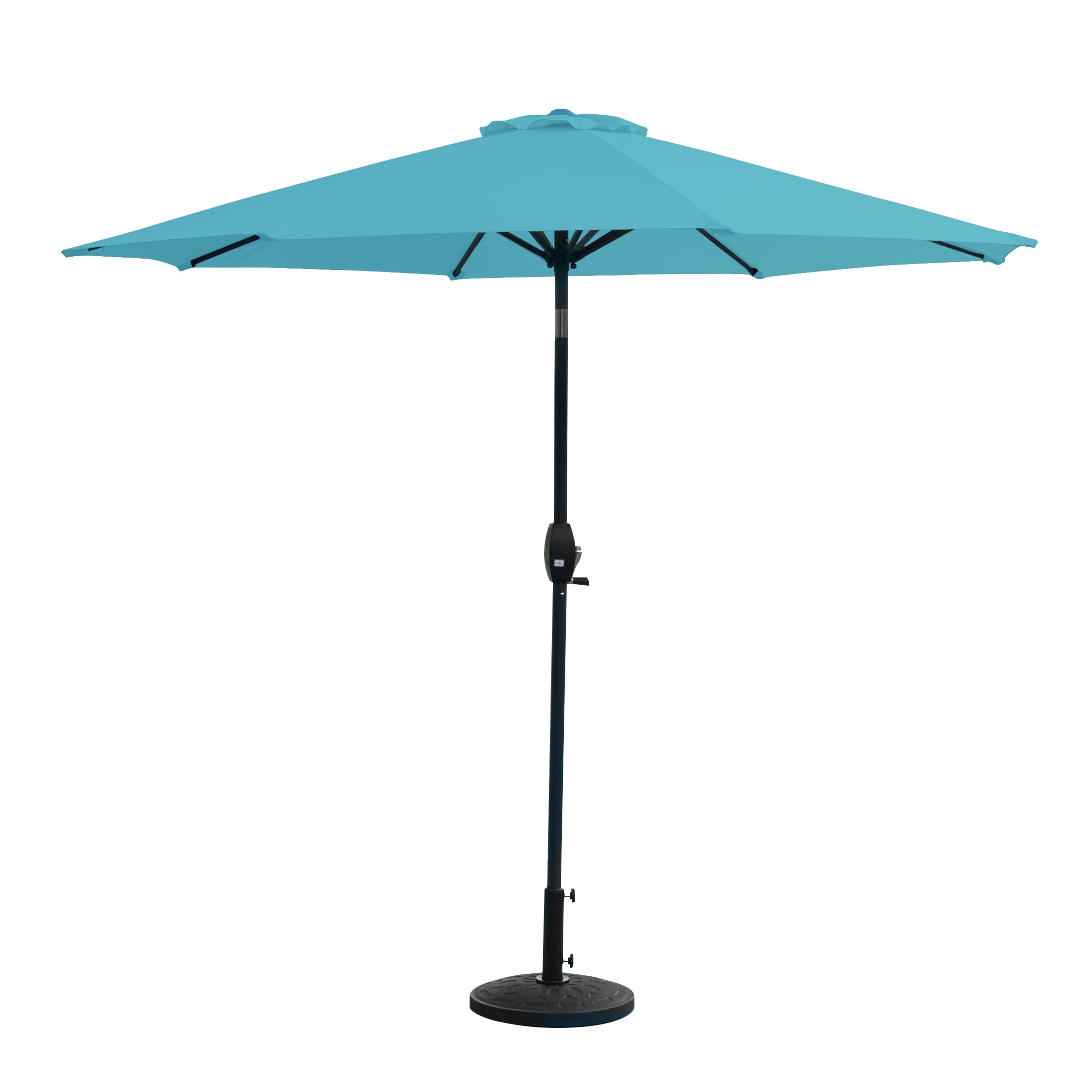 Westin Furniture 9808151-OS5003 9-ft Steel Green Push-button Tilt Garden Patio Umbrella with Base