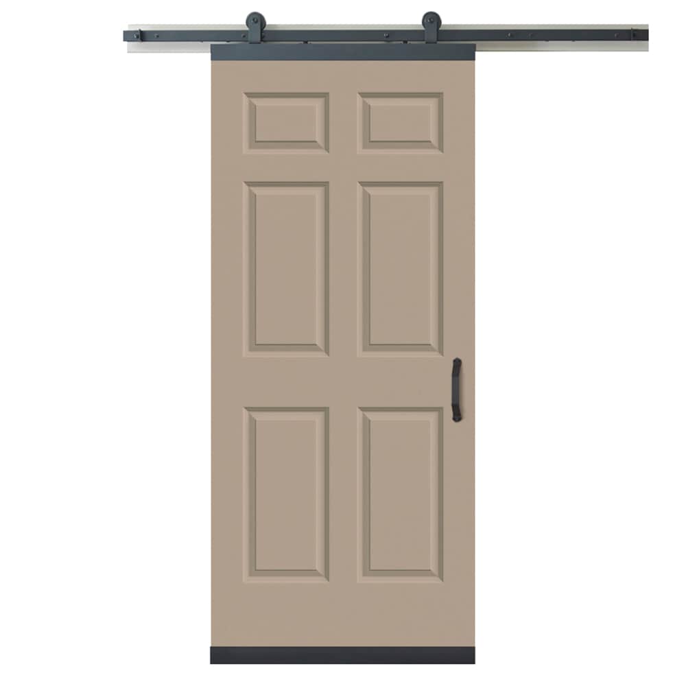 RELIABILT LO1344942 36-in x 80-in Sand Piper Molded composite Hollow core Single Barn Door (Hardware Included)