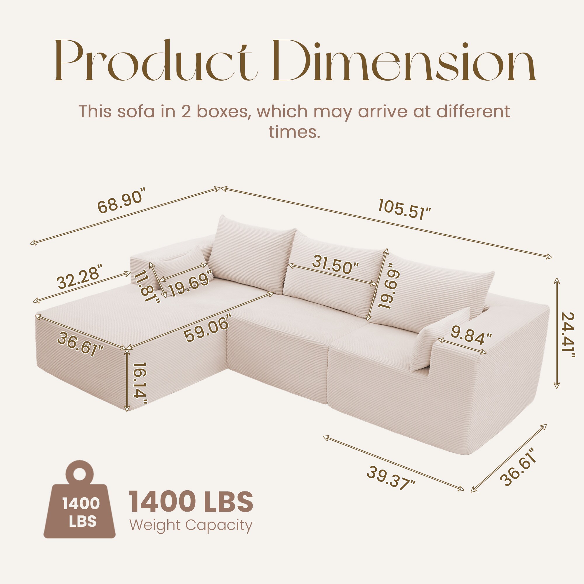 VOUA SAF-XNELD3-BE Sofas-Loveseats - View #5
