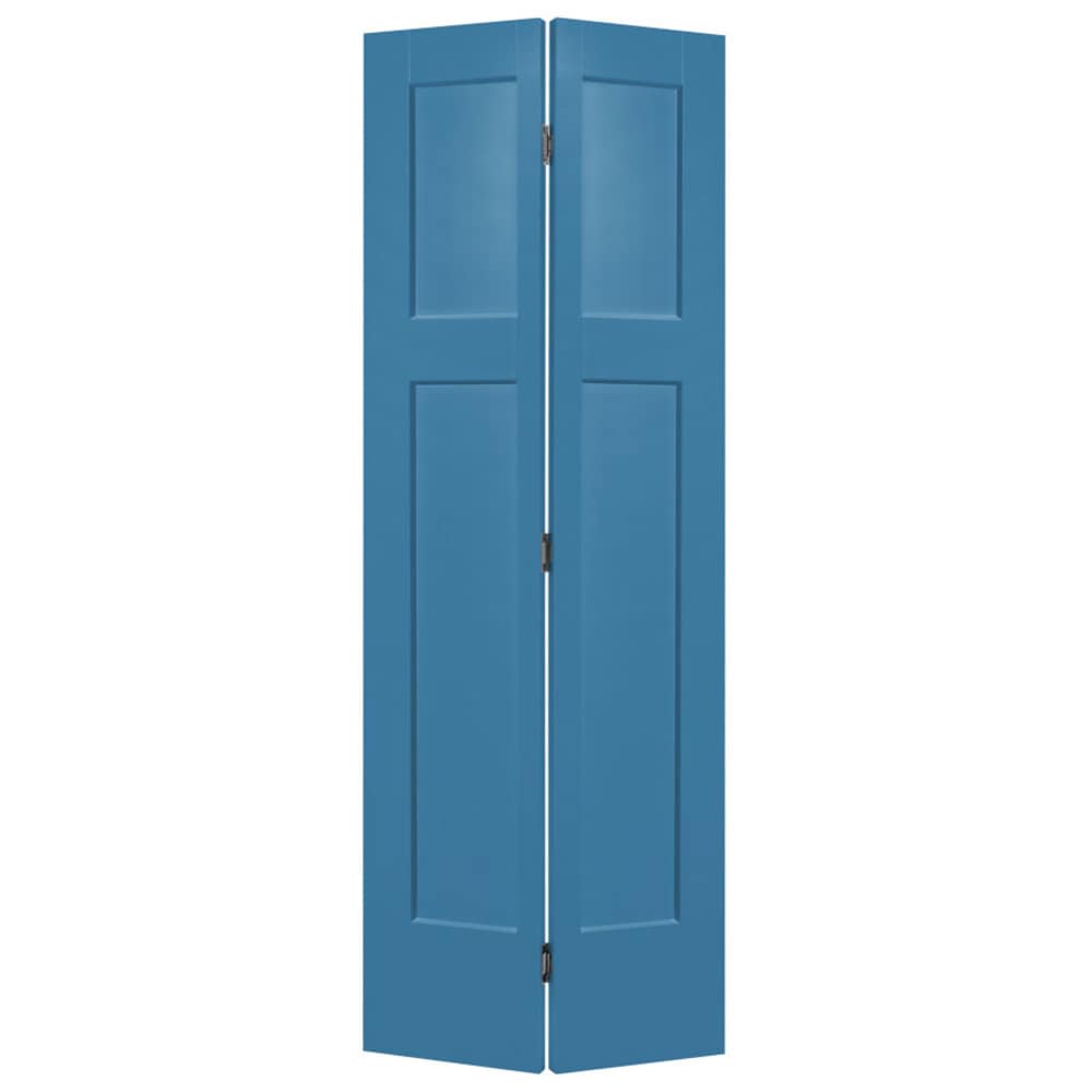 Masonite 803654 Winslow 30-in x 80-in Blue Heron 3-panel craftsman Smooth Hollow core Prefinished Molded composite Closet Bifold Door ( Hardware Included )
