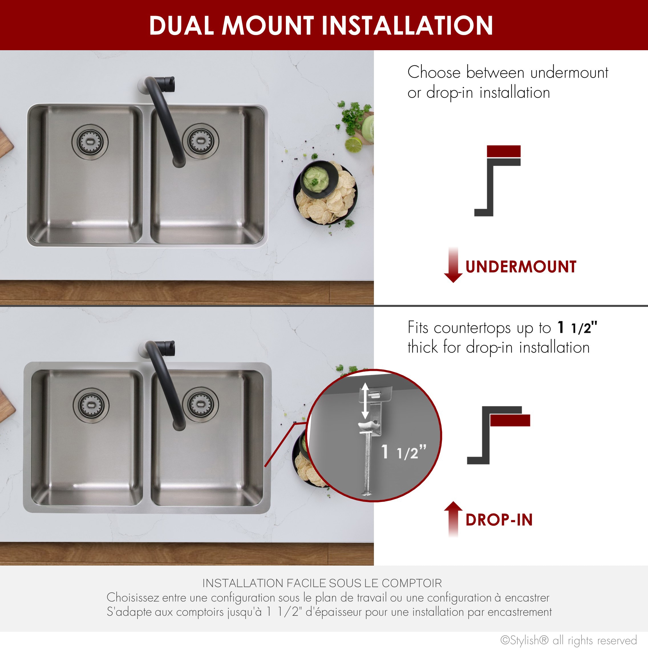 Stylish S-414T1 Kitchen-Sinks - View #5