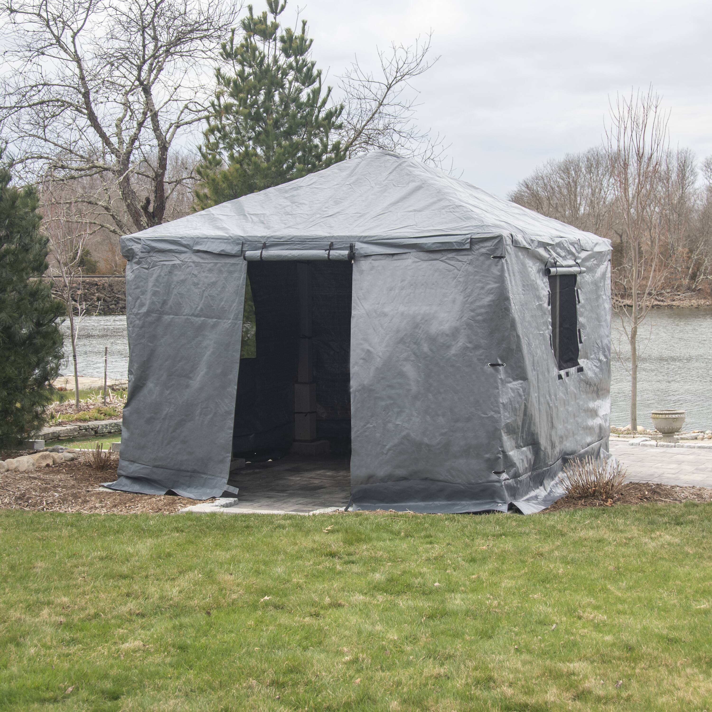 Sojag 169-in X 144.4-in Universal Grey Gazebo Winter Cover In The ...