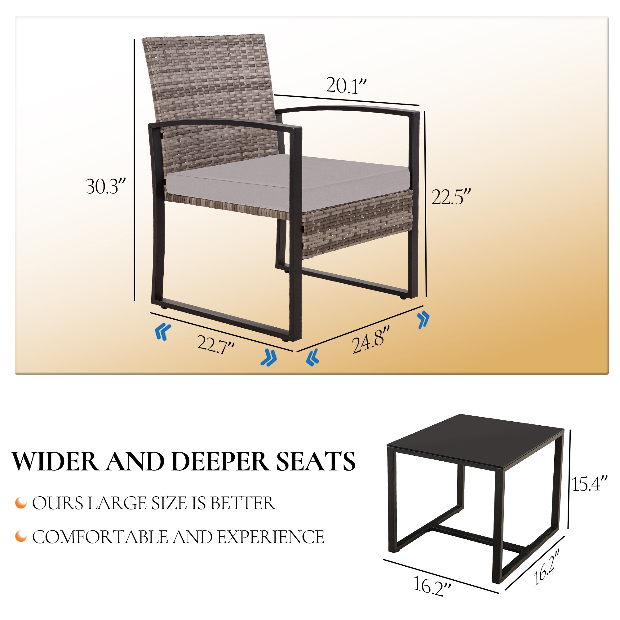 CASAINC BY-W41930053 Patio-Conversation-Sets - View #3