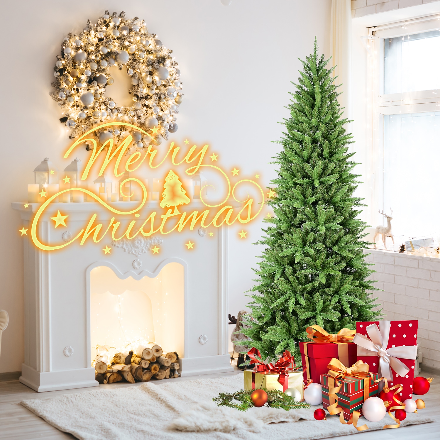 WELLFOR CM-HGY-22877US Artificial-Christmas-Trees - View #9