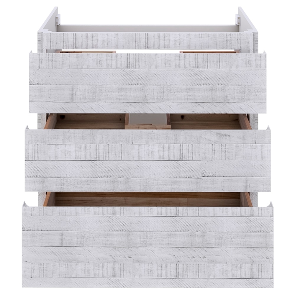 Fresca Formosa 60-in Rustic White- 3pcs- Sgl Bathroom Vanity Base ...