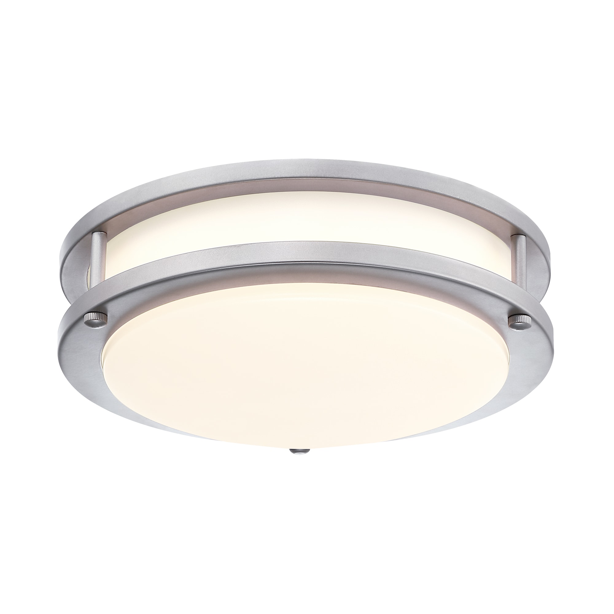 Hukoro 1-Light Brushed Nickel LED Flush Mount Light in the Flush Mount ...