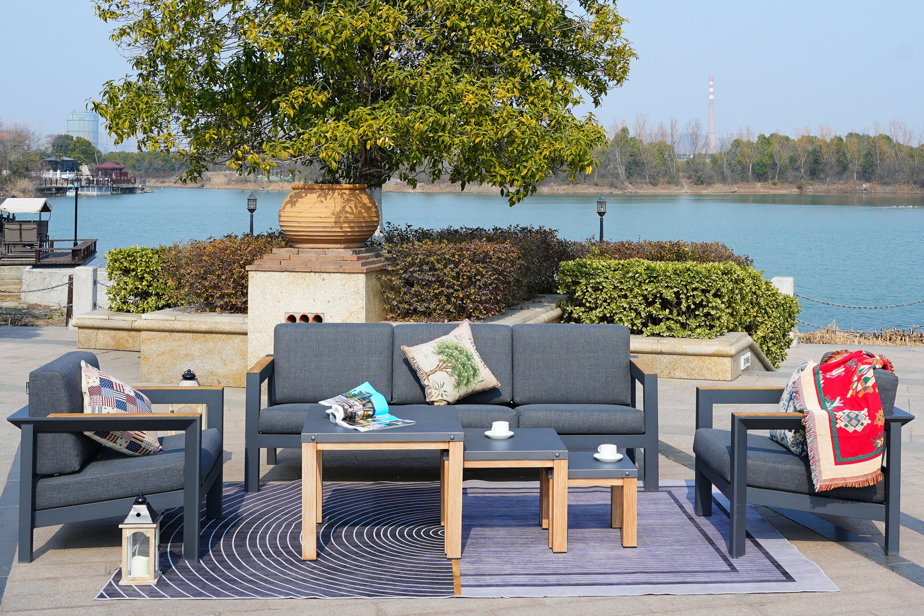 Moda Furnishings MOS-2326A-41T-GR Patio-Conversation-Sets - View #6