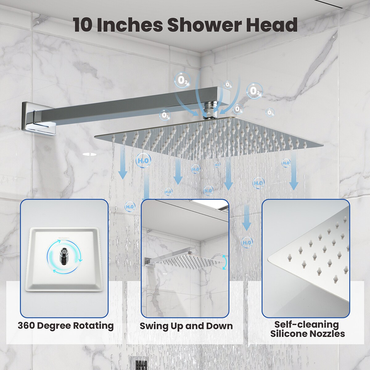 Mondawe AM-S008AC-10CH Showerhead-Bar-Panels - View #9