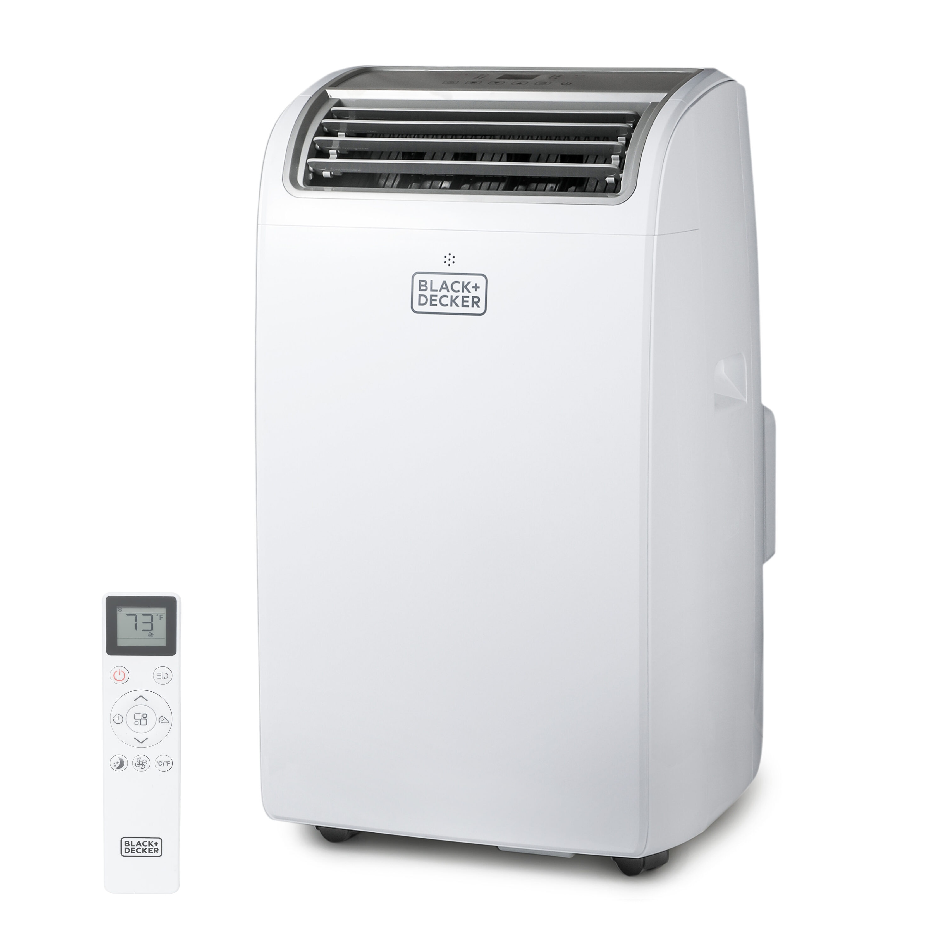 BLACK+DECKER BPT08WTB 8150 BTU DOE 115-Volt White Vented Portable Air Conditioner Remote Control Included 550-sq ft -Cooling