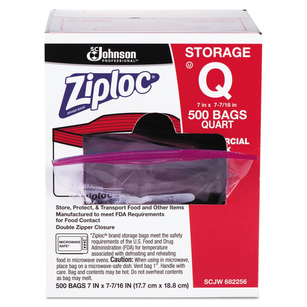 Ziploc 500-Pack Quart Plastic Reusable Food Bag in the Food