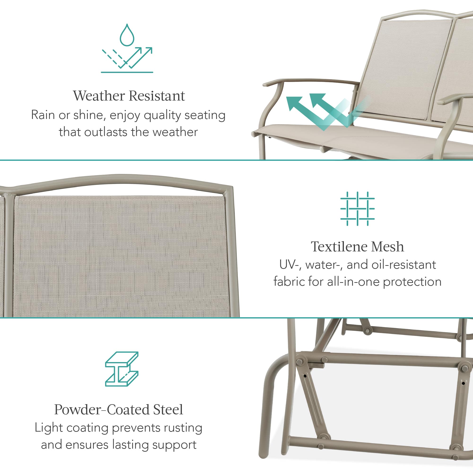Best Choice Products SKY7311 Swing-Gliders - View #3