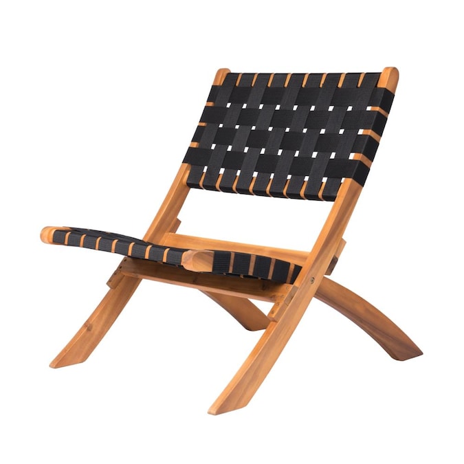 Patio Sense Wood Standard Folding Chair, Folding Patio Chairs With Arms
