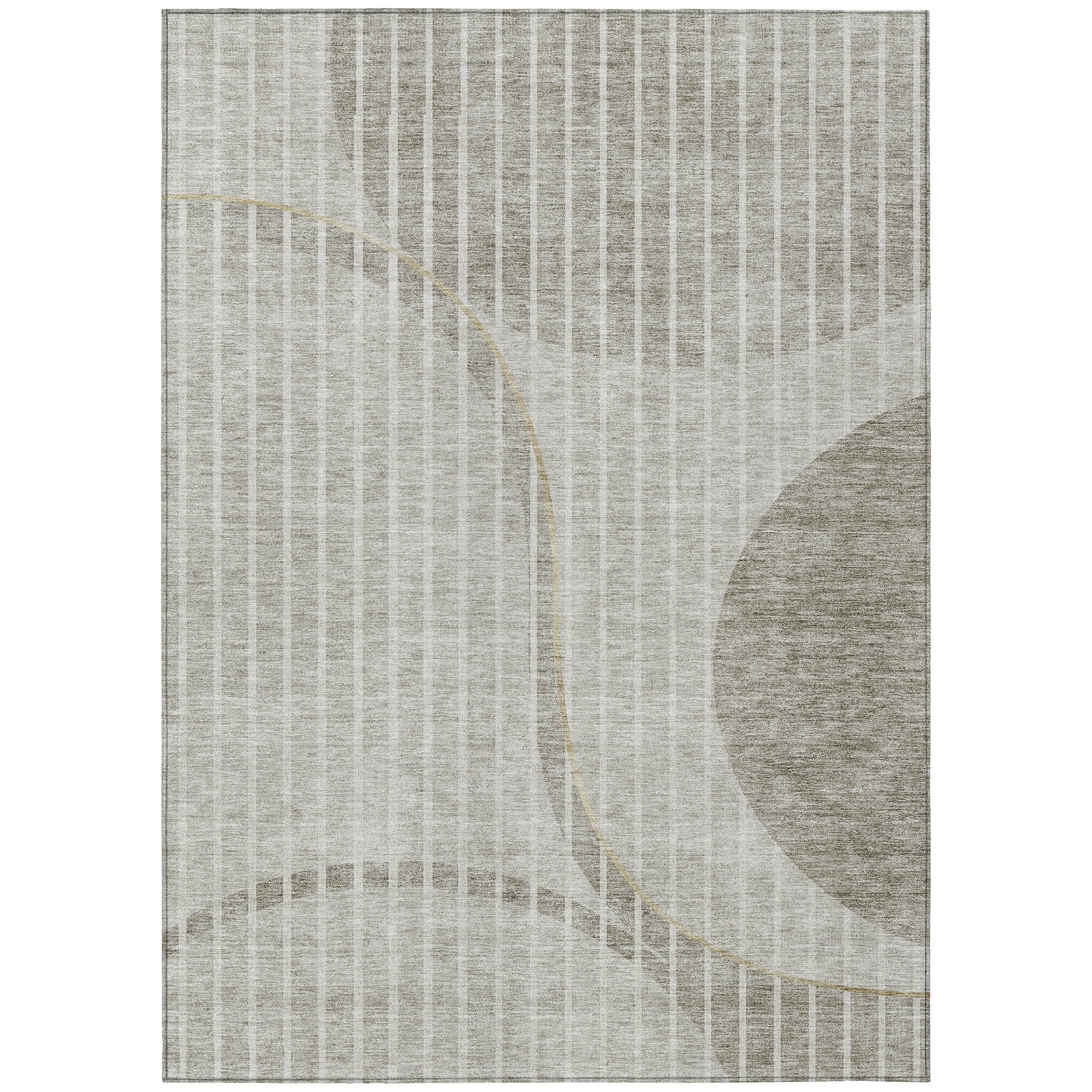 Addison Rugs ACN723TP5X8 Chantille ACN723TP 5 x 7 (ft) Polyester Taupe Rectangular Indoor/Outdoor Geometric Machine washable Area rug