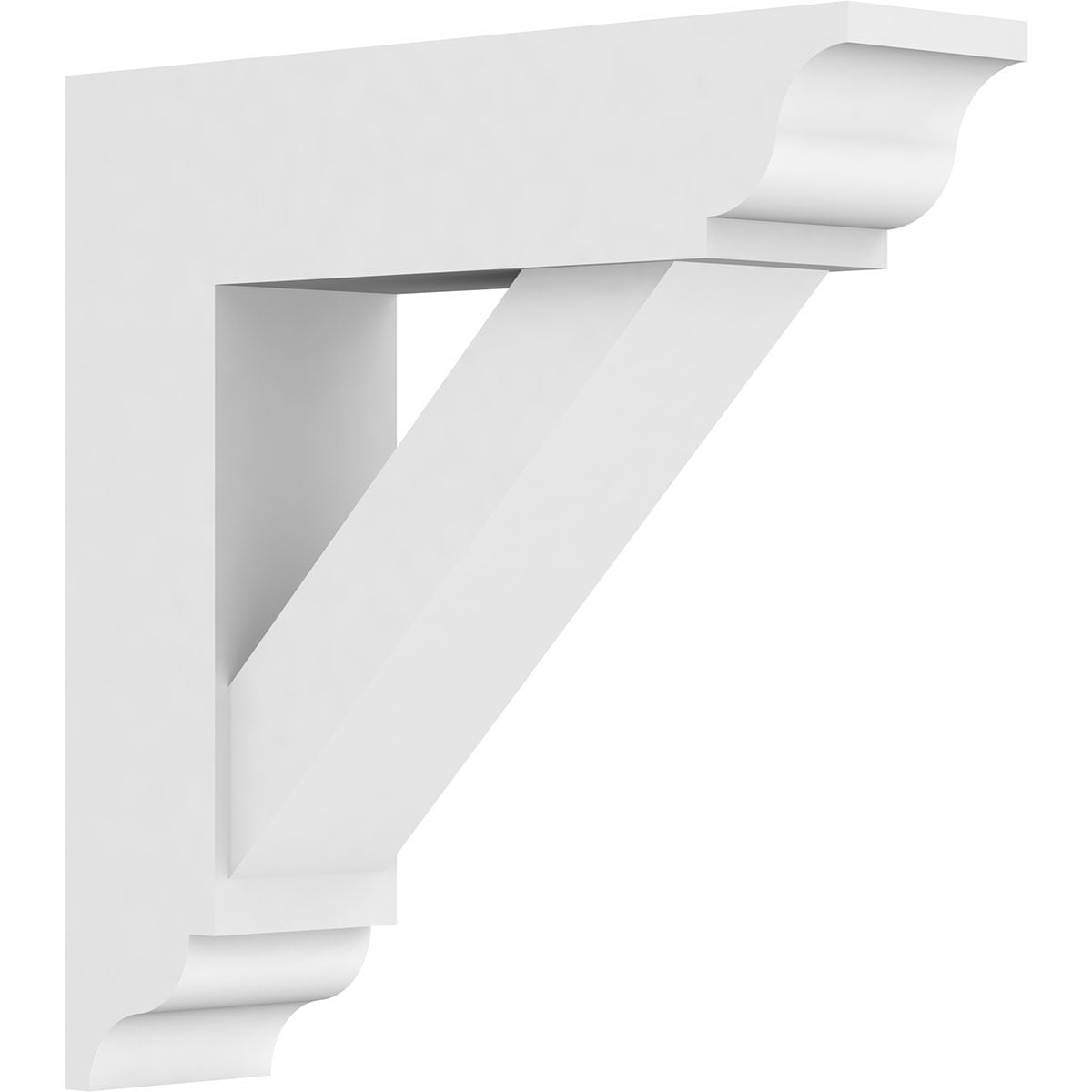 14" White PVC Traditional Decorative Bracket