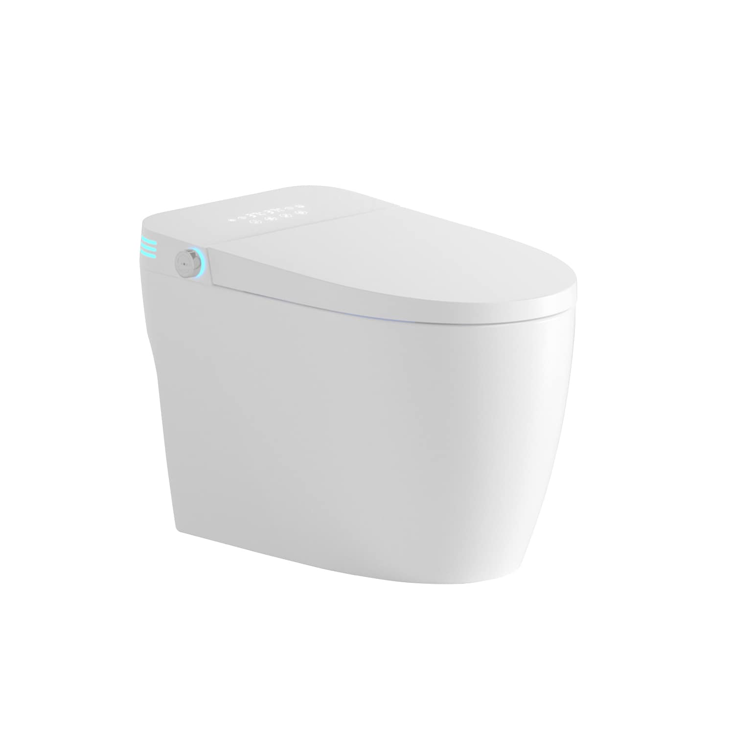 Lordear L-ZNMTK3GPAPR2403 White Elongated Standard height 12-in Rough-In 1.28 GPF Touchless Flush Smart Compatible Soft Close 1-piece Bidet Function Toilet