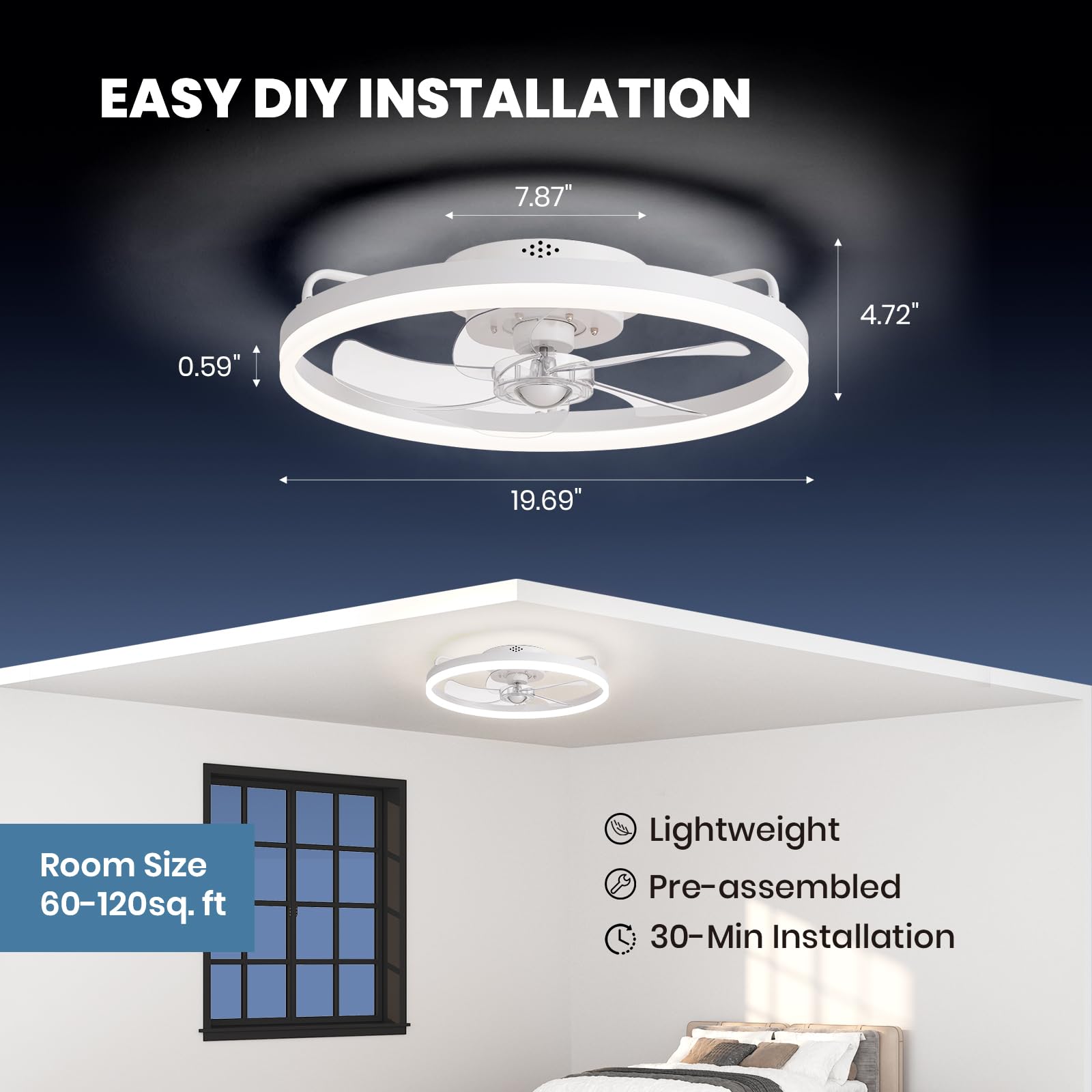 SILJOY LL-6002WH-02 Ceiling-Fans - View #3
